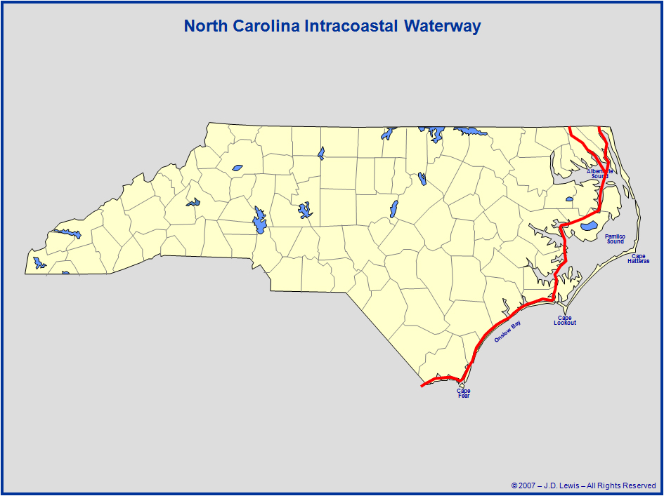 intracoastal waterway map. Intracoastal Waterway Map