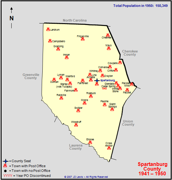 Spartanburg County, SC - 1941 to 1950