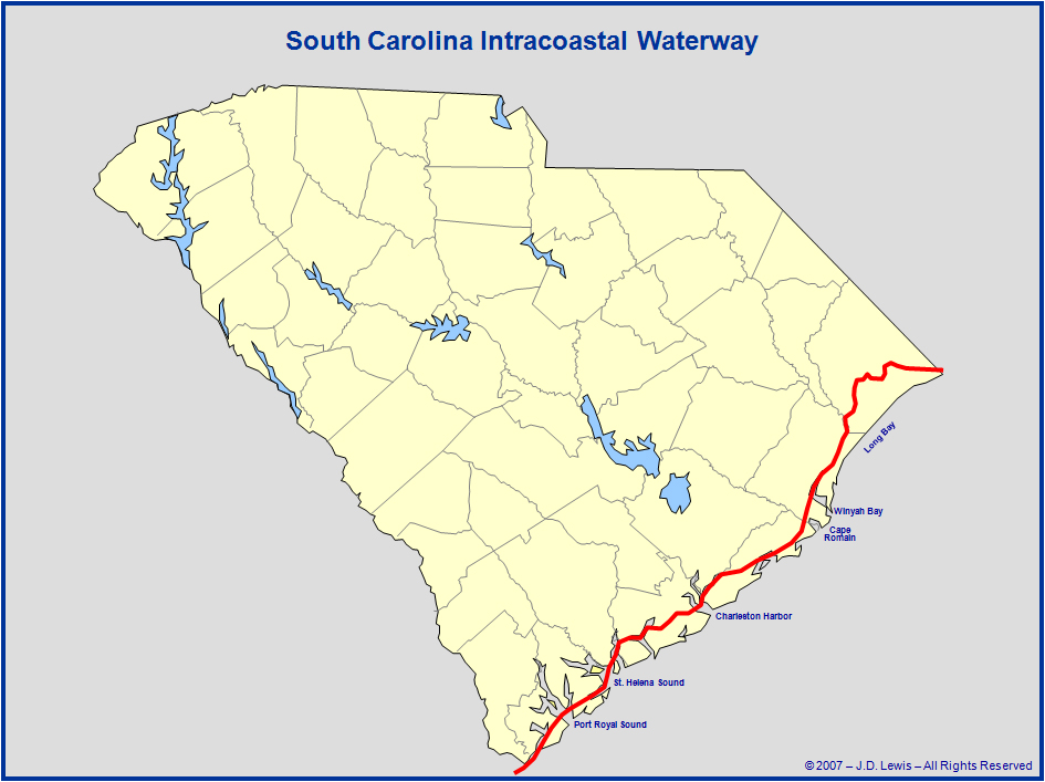 intracoastal waterway map. Intracoastal Waterway Map