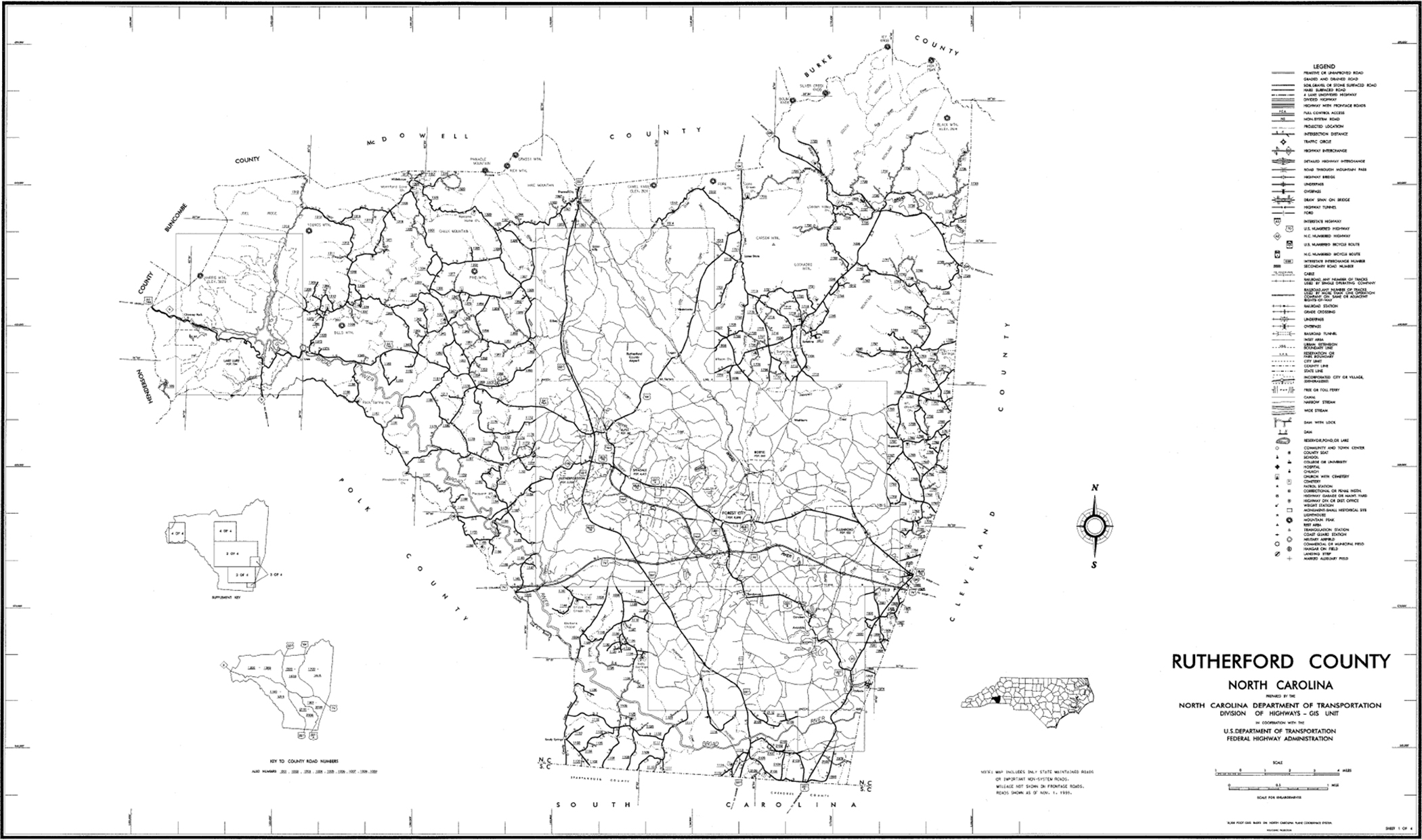 2000-road-map-of-rutherford-county-north-carolina