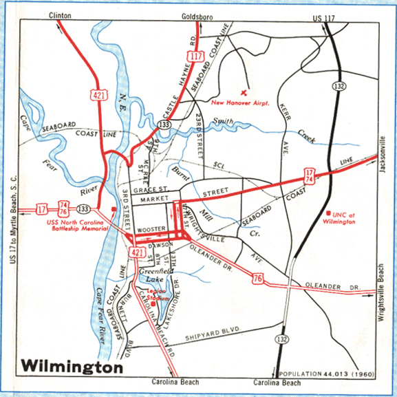 Maps of Wilmington, North Carolina