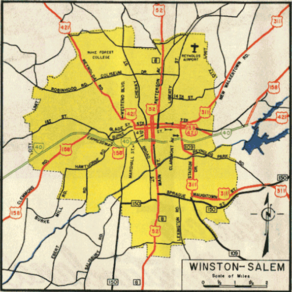 Winston Salem Road Map